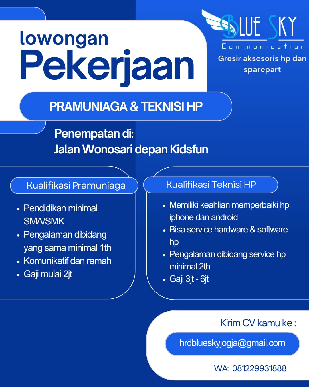 Pramuniaga dan Teknisi HP