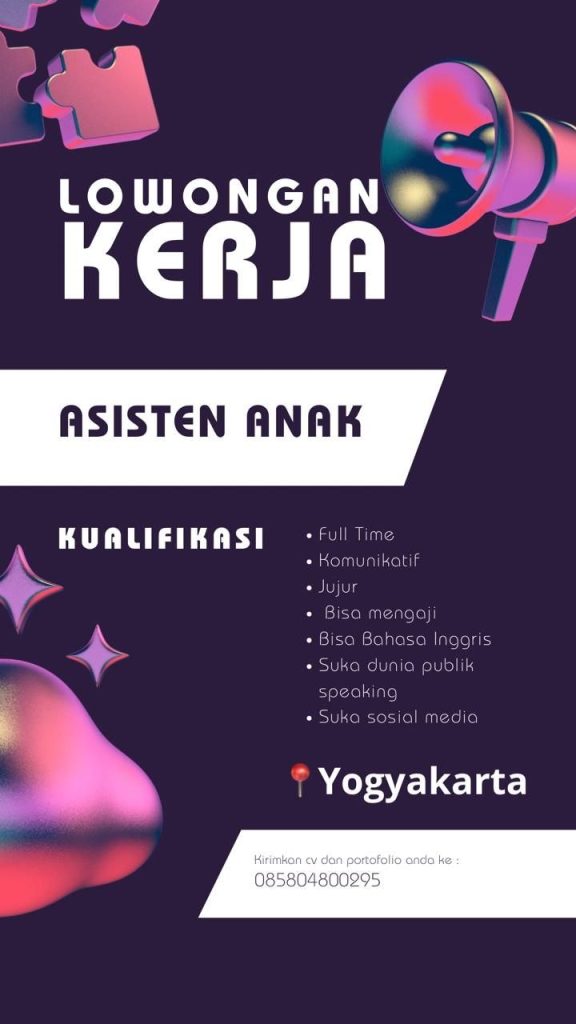 Poster lowongan LOKER JOGJA