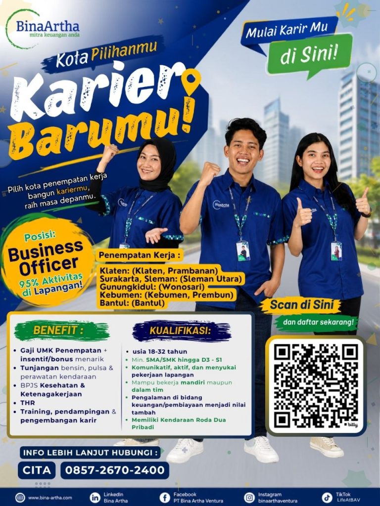 Poster lowongan BinaArtha
