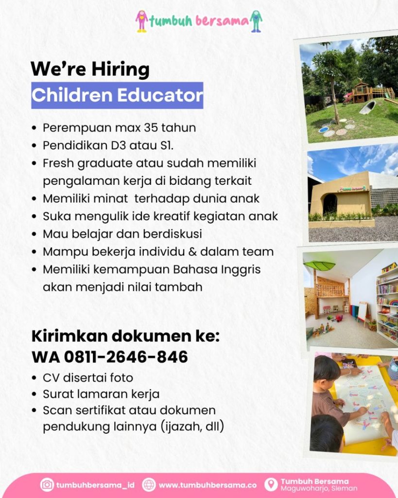Poster lowongan Tumbuh Bersama