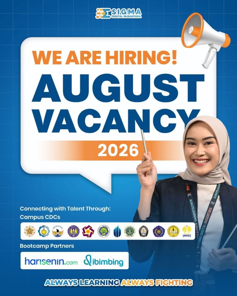Poster lowongan Sigma Digital Nusantara