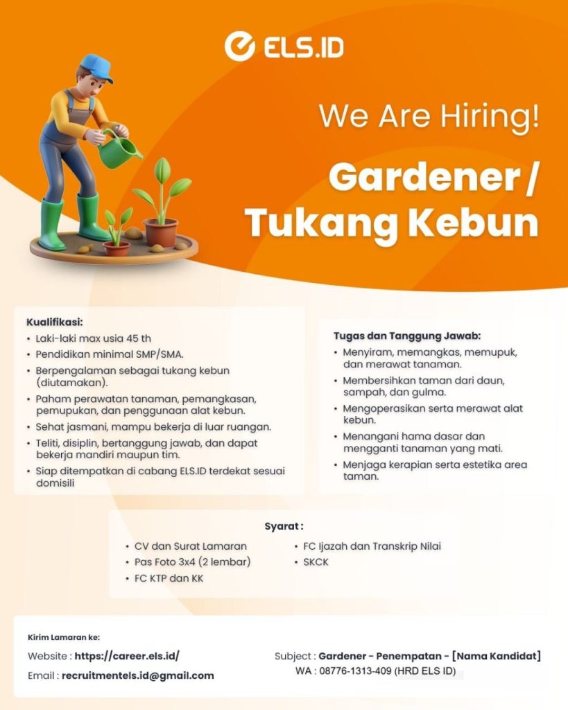 Poster lowongan ELS Computer Yogyakarta (ELS.ID)