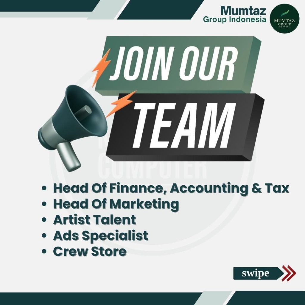 Poster lowongan Mumtaz Group Indonesia