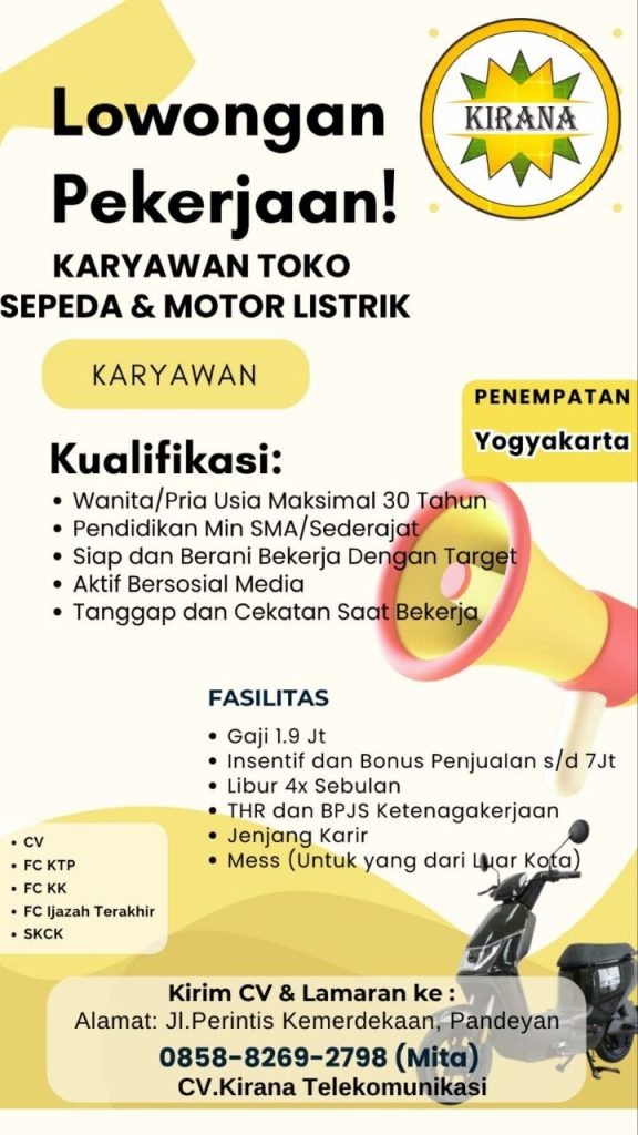 Poster lowongan Kirana
