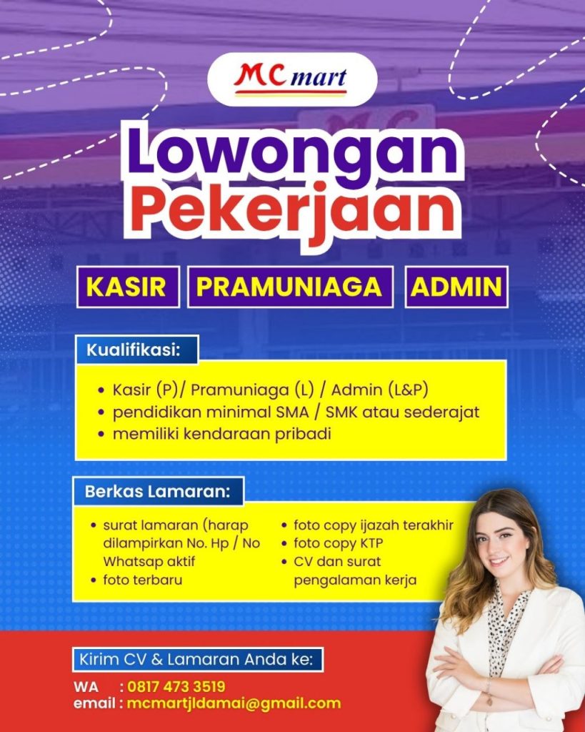 Poster lowongan MCmart