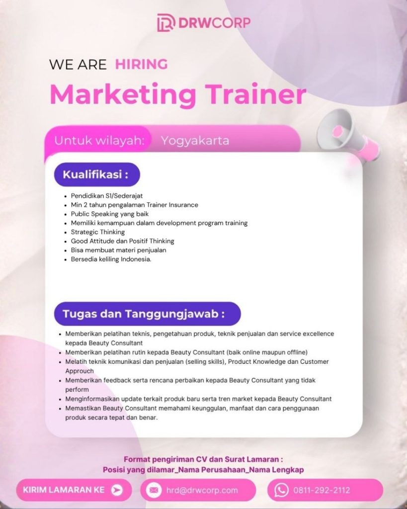 Poster lowongan DRWCORP