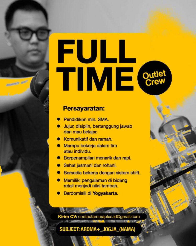 Poster lowongan Aroma+