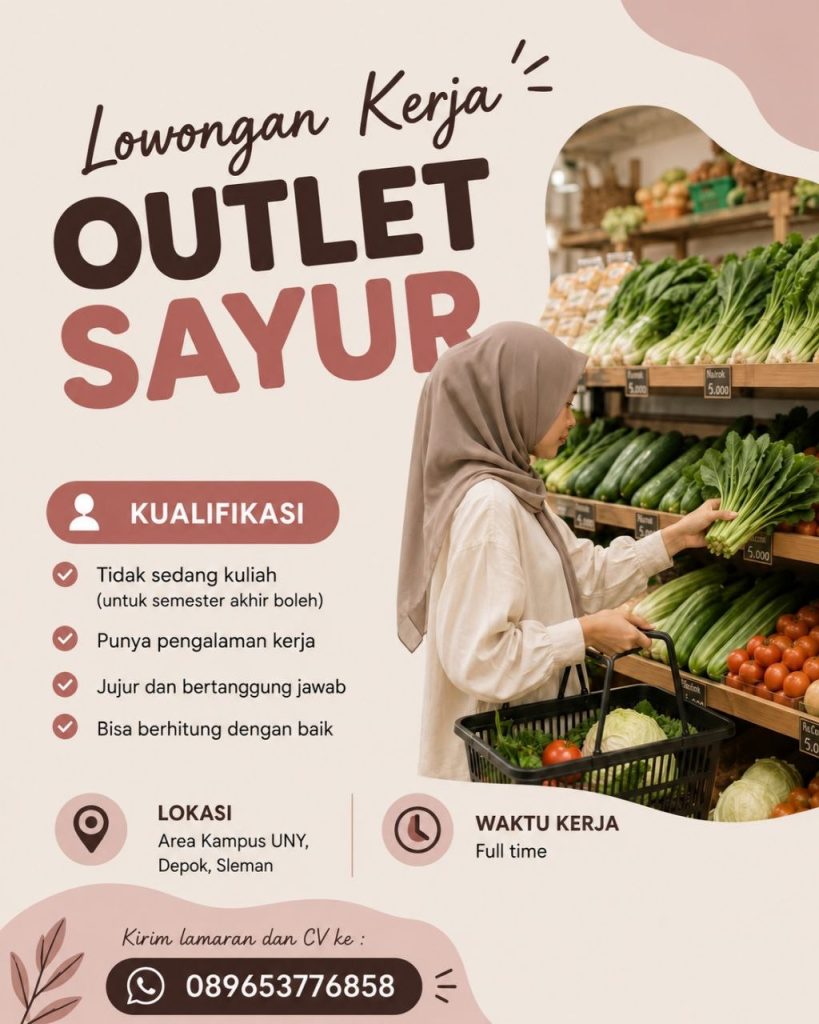 Poster lowongan LOKER JOGJA