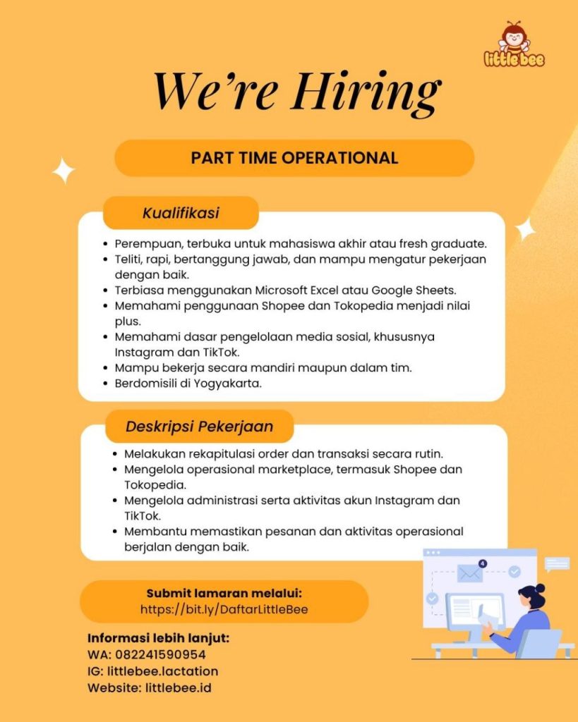 Poster lowongan Little Bee