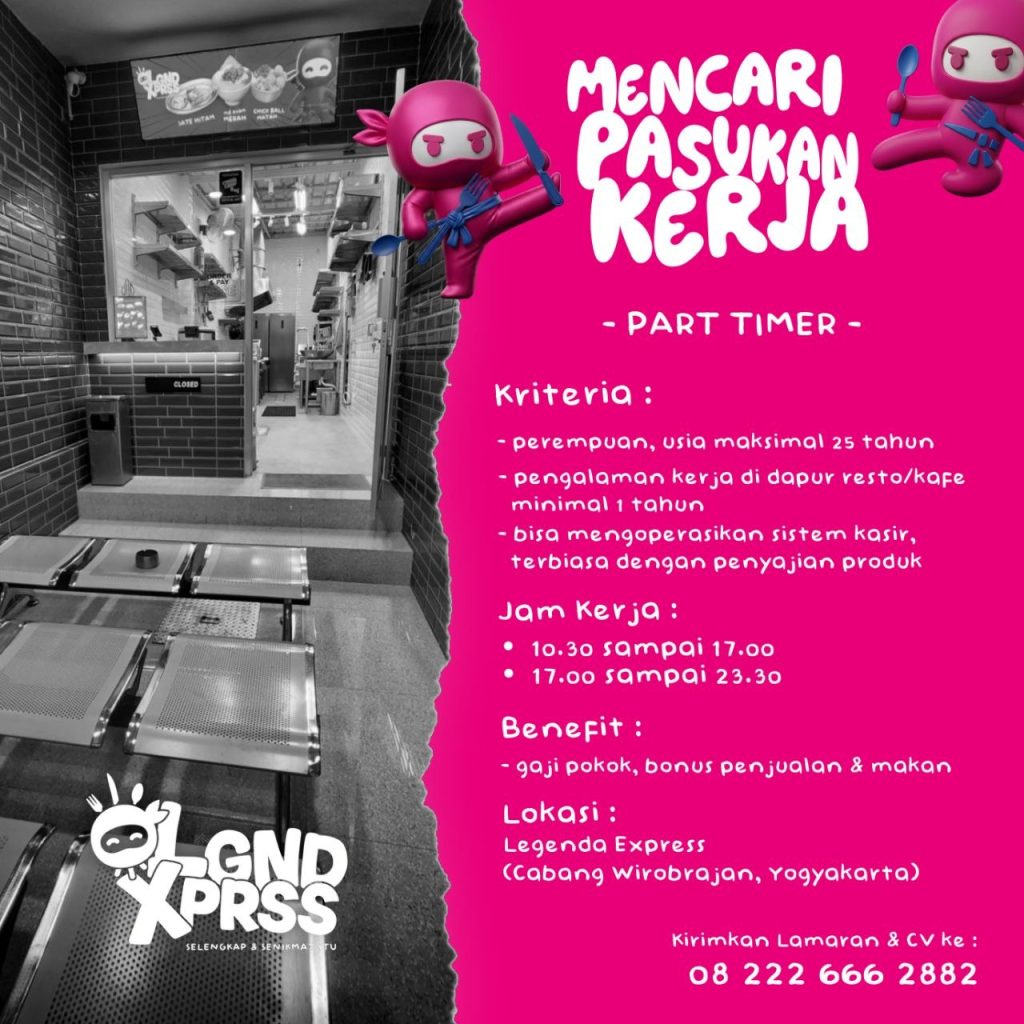 Poster lowongan Legenda Express