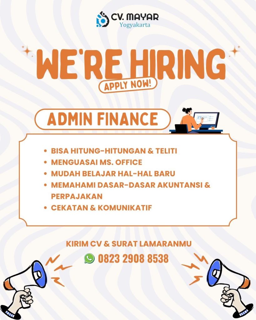 Poster lowongan CV. Mayar