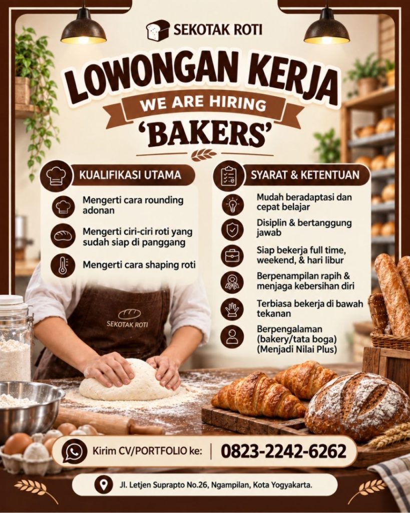 Poster lowongan Sekotak Roti