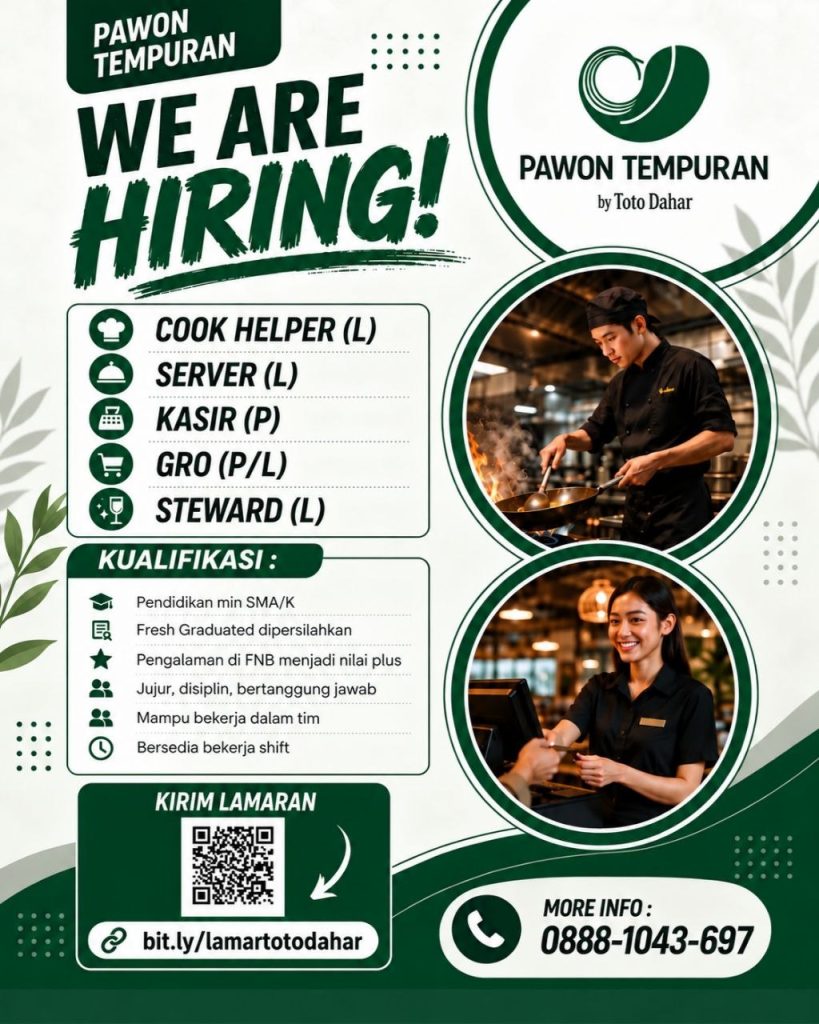 Poster lowongan Pawon Tempuran