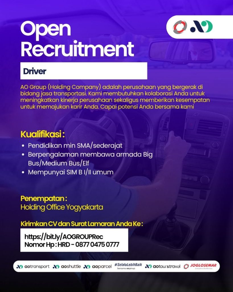 Poster lowongan AO Group