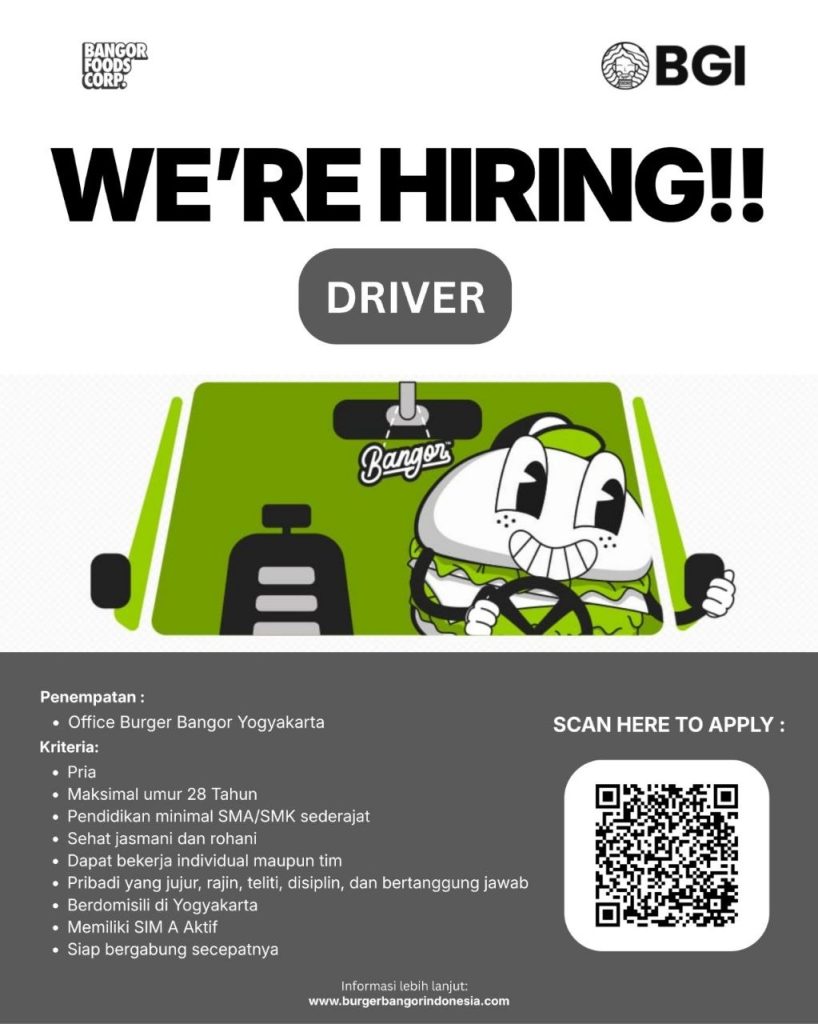 Poster lowongan Bangor Foods Corp.
