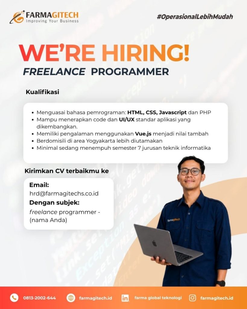 Poster lowongan Farmagitech
