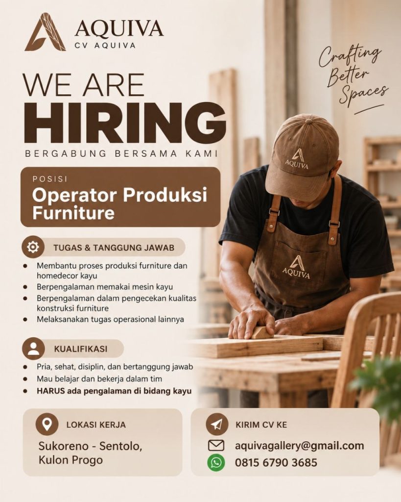 Poster lowongan CV Aquiva