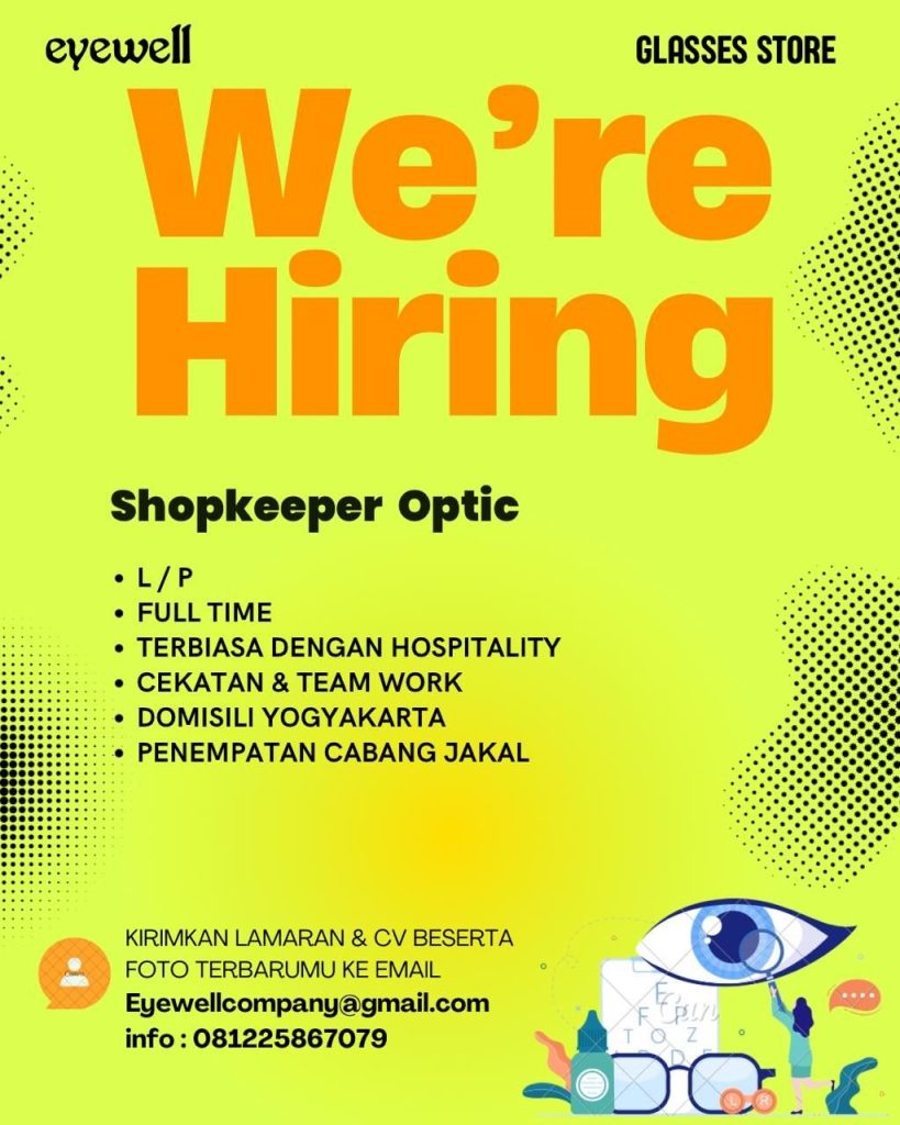 Poster lowongan Eyewell