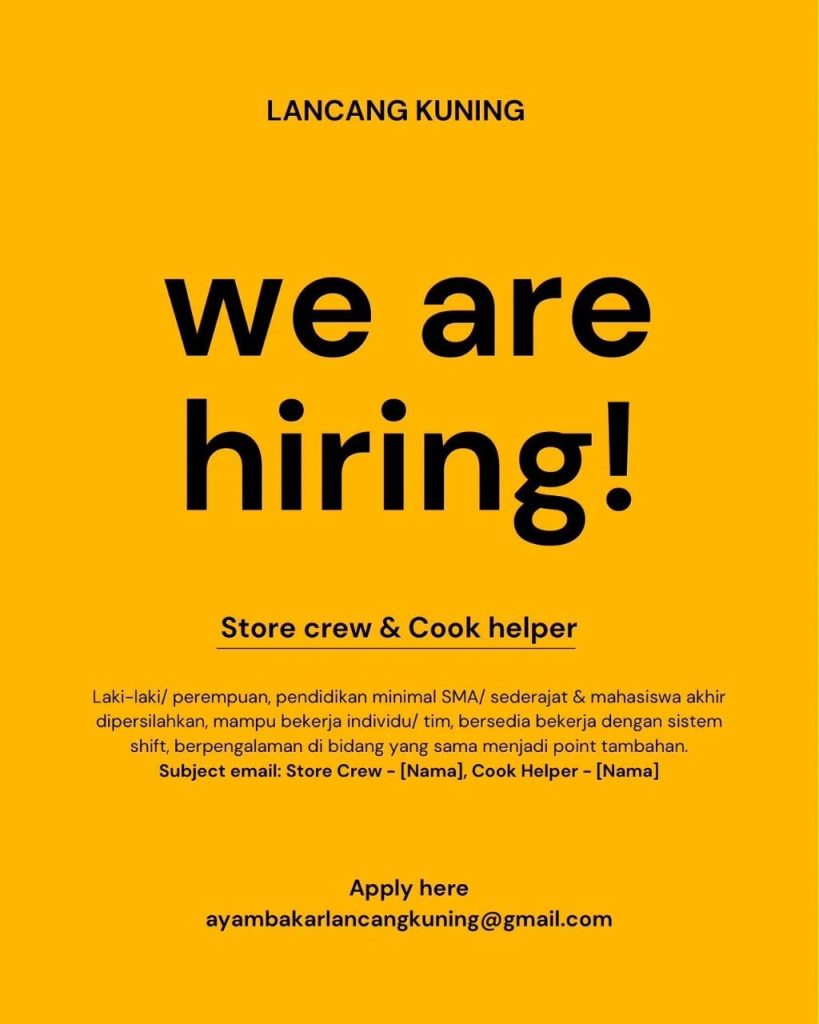 Poster lowongan Lancang Kuning