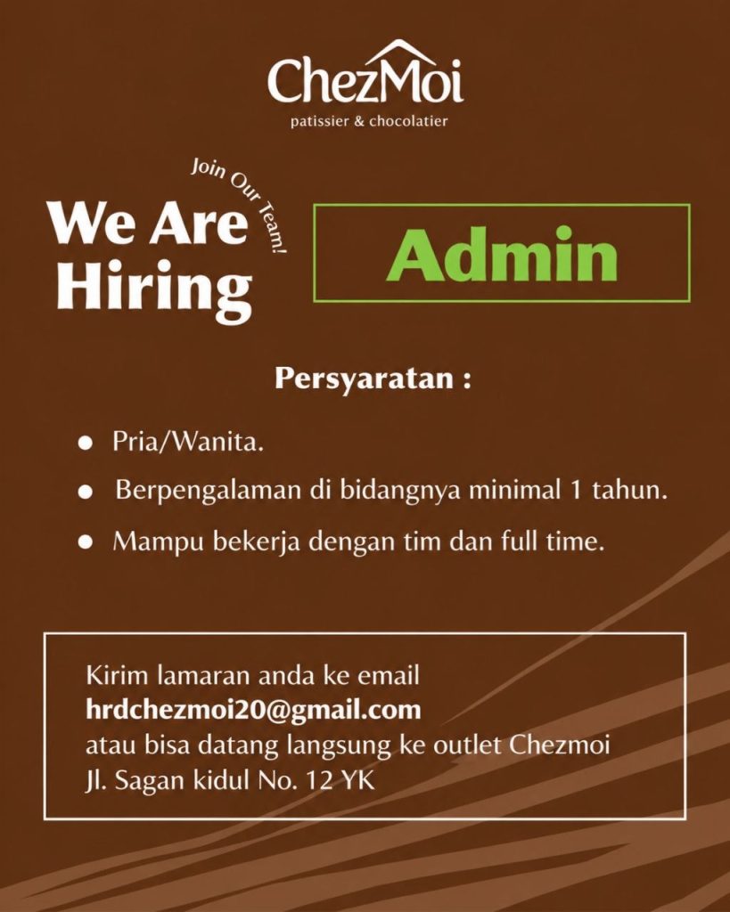 Poster lowongan ChezMoi