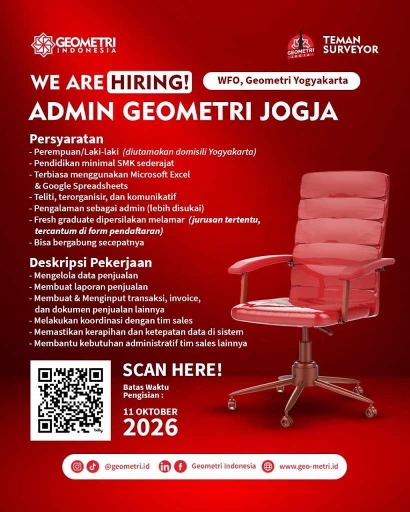 Poster lowongan Geometri Indonesia