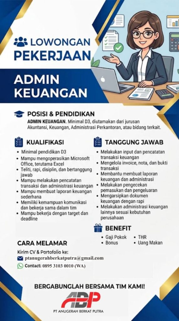 Poster lowongan PT Anugerah Berkat Putra