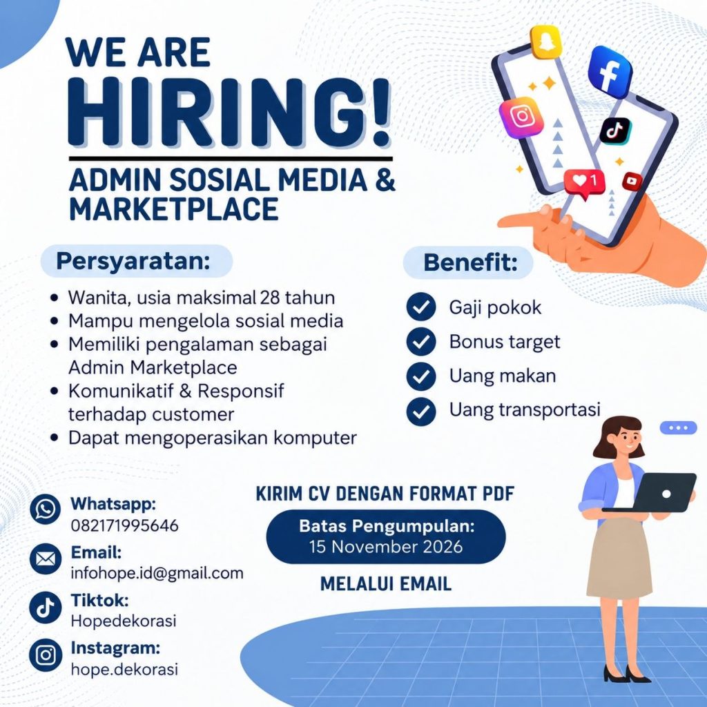 Poster lowongan HOPE GROUP