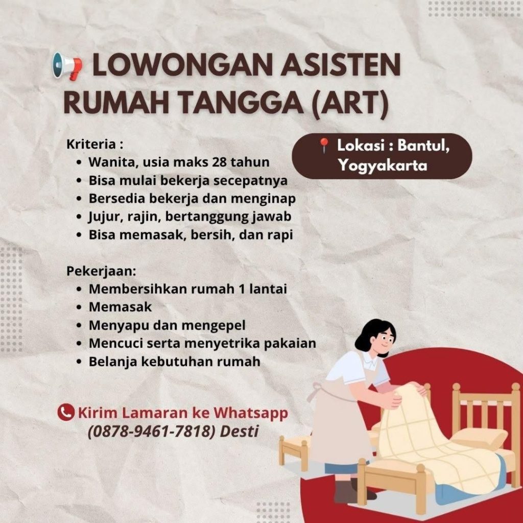 Poster lowongan LOKER JOGJA