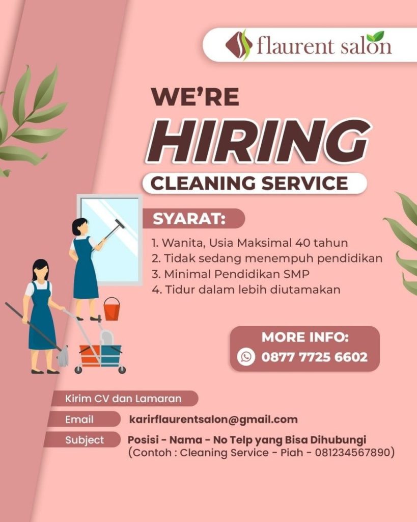 Poster lowongan Flaurent Salon