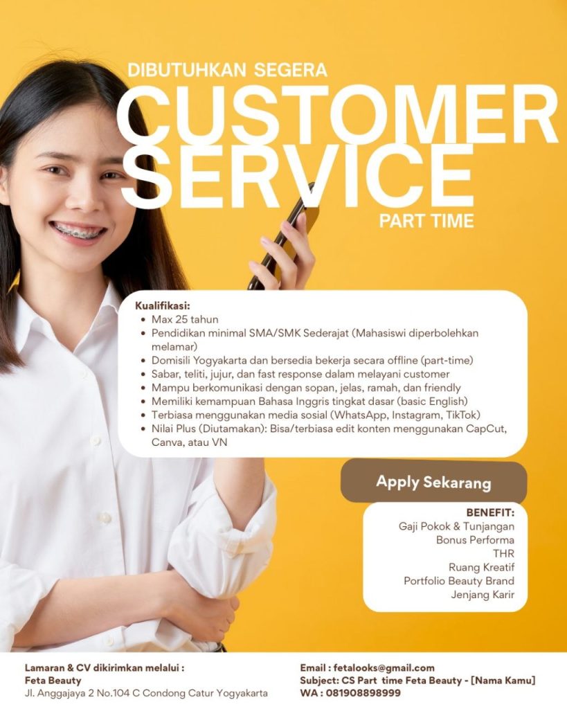 Poster lowongan Feta Beauty