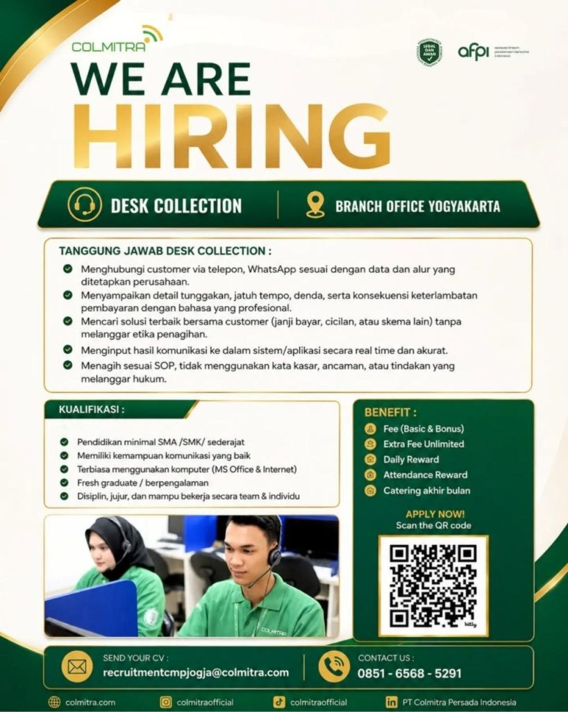 Poster lowongan Colmitra
