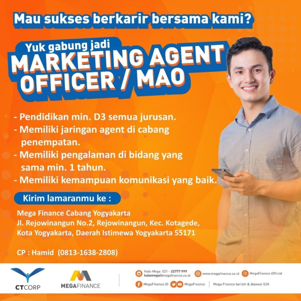 Poster lowongan Mega Finance