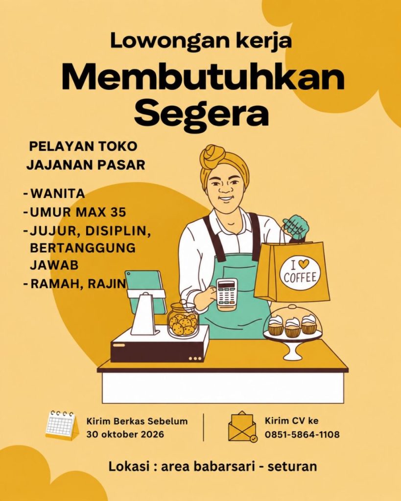 Poster lowongan LOKER JOGJA