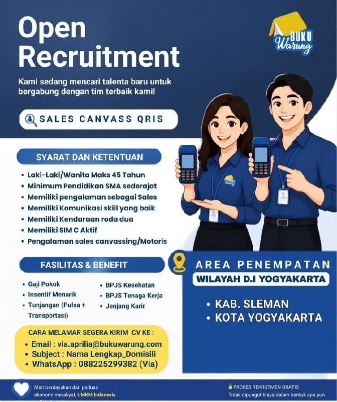 Poster lowongan Buku Warung