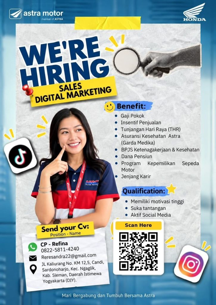 Poster lowongan Astra Motor