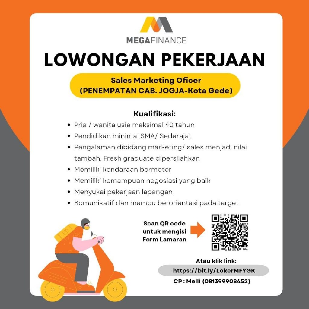 Poster lowongan MEGAFINANCE