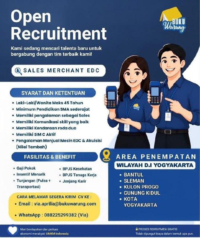 Poster lowongan Buku Warung
