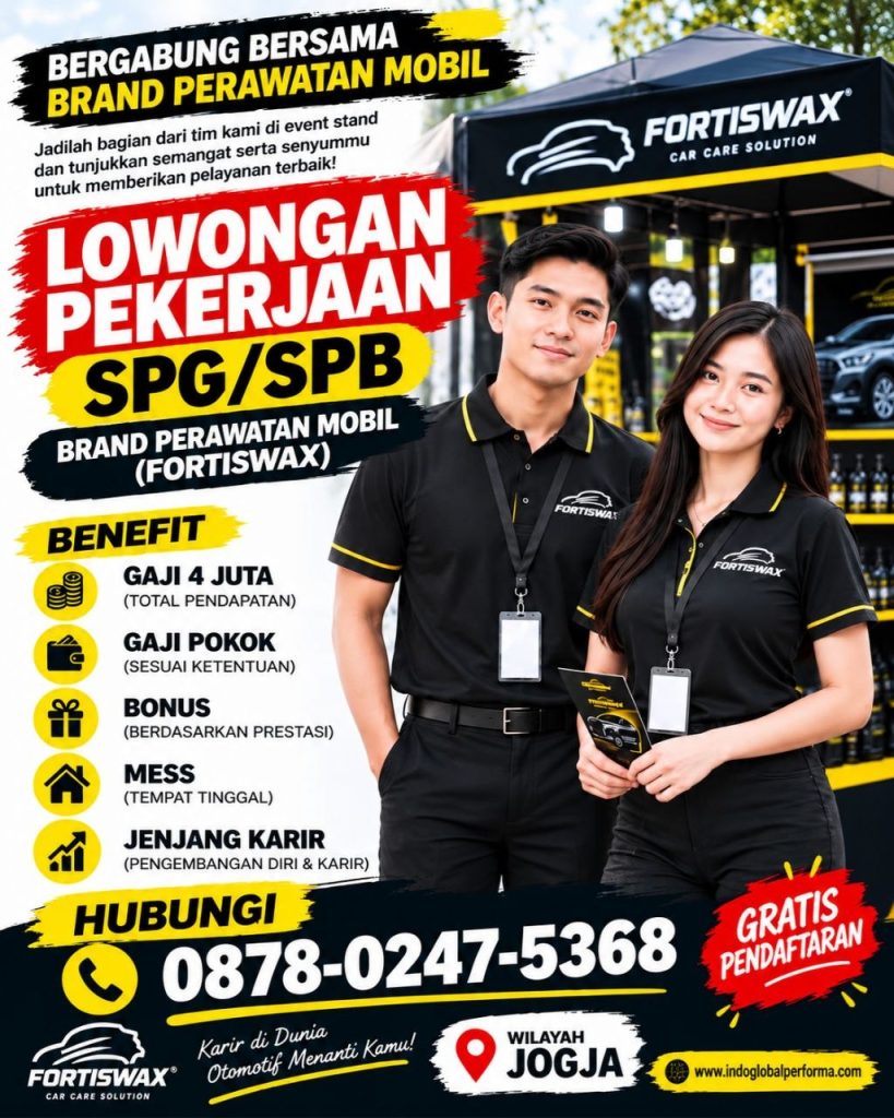 Poster lowongan FORTISWAX