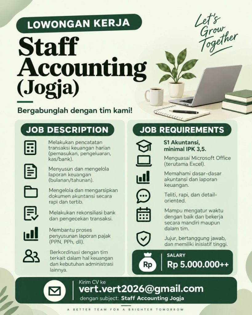 Poster lowongan LOKER JOGJA