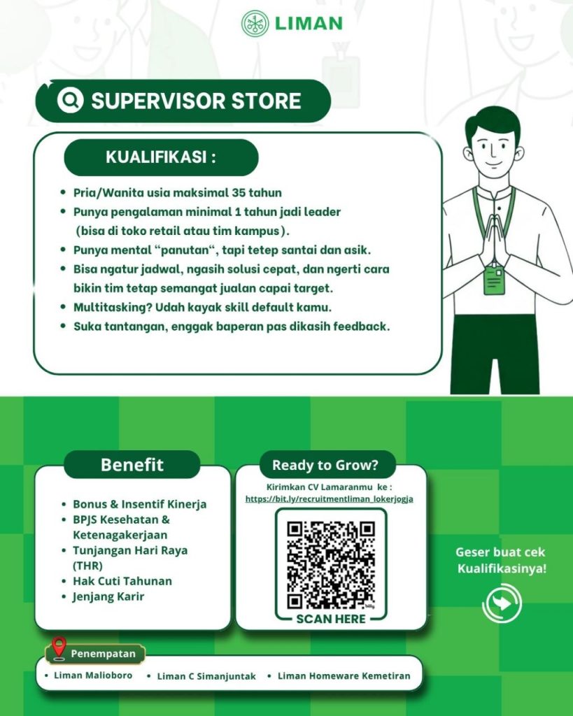 Poster lowongan PT Liman Sukses Ananta