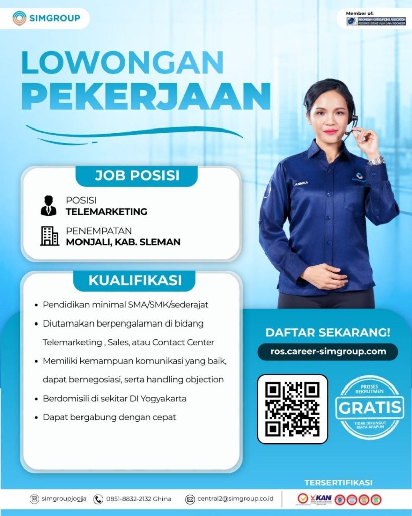 Poster lowongan SIMGROUP